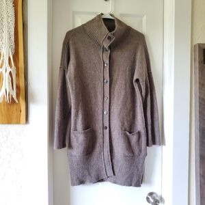Peruvian Connection Cozy Brown Button-Up Cardigan
